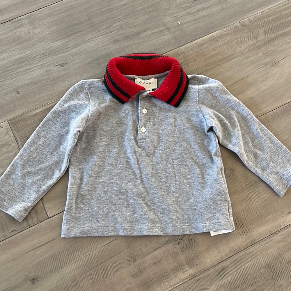 Gucci kids shirt polo. Size 9/12 months